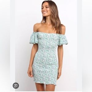 Petal & Pup here’s Dress - Green Puff Sleeve Mini Dress